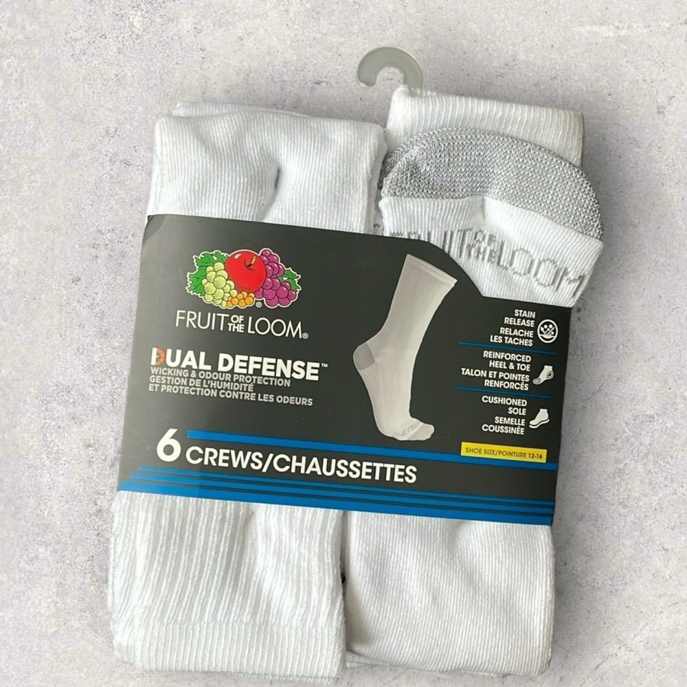 Fruit Of The Loom - 6 Pairs Crew Socks